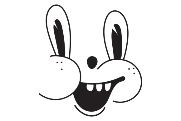 Laughing Comic Face. Retro Toon Characte Review