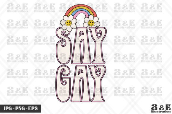 Retro Say Gay Hippie Gay Pride Design Review