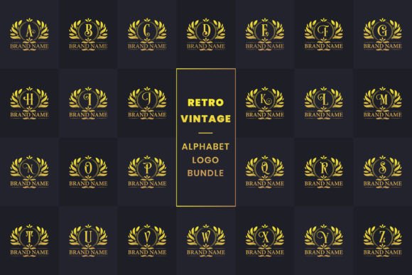 Set of Retro Vintage Anniversary Badges