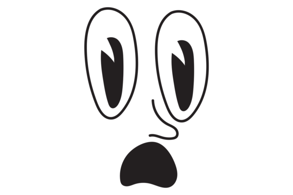 Shocked Face Expression in Retro Toon Co