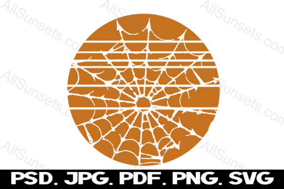 Spiderweb Halloween Round Retro Sunset Review