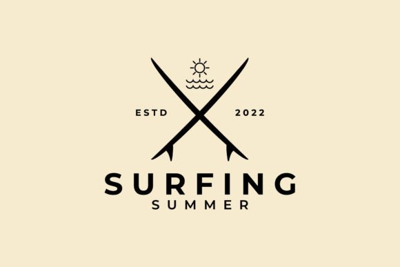 Surf Logo Vintage Outdoor Vector Design Review
