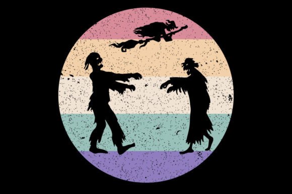 Vintage Retro Sunset Halloween Zombie Review